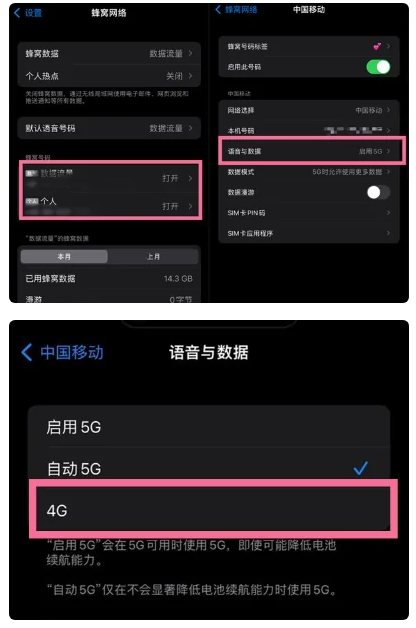 都昌苹果手机维修分享iPhone14如何切换4G/5G? iPhone14 5G网络切换方法 